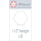 EPP Iron-ons 1-1/2" Hexagon