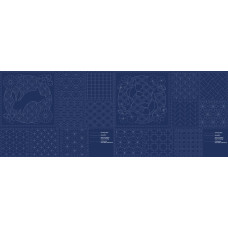 Animals Sashiko Panel - Navy Animals Sashiko Panel - Navy