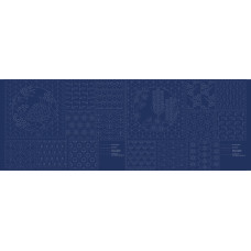 Botanical Sashiko Panel - Navy